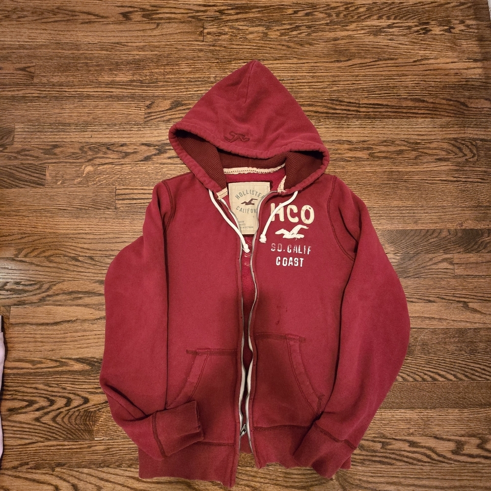 Vintage Hollister Mens Distressed Hoodie